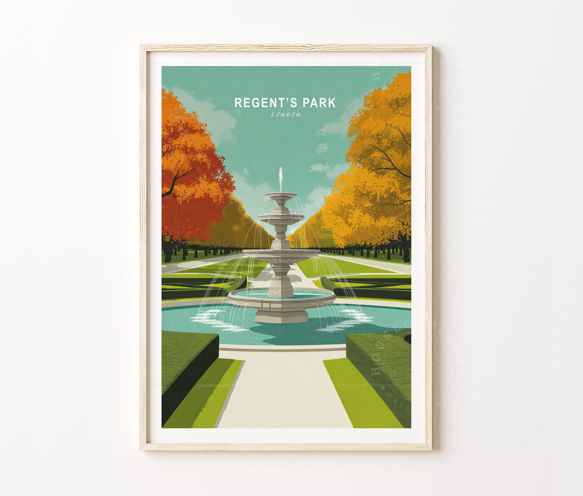 Regent's Park Travel Poster – London Wall Art Print
