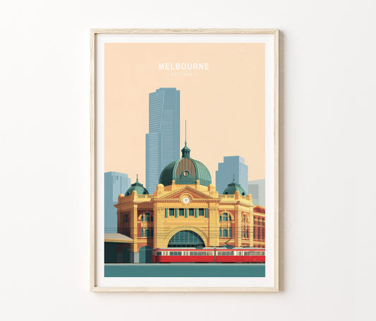 Melbourne Travel Poster – Australia Wall Art Print