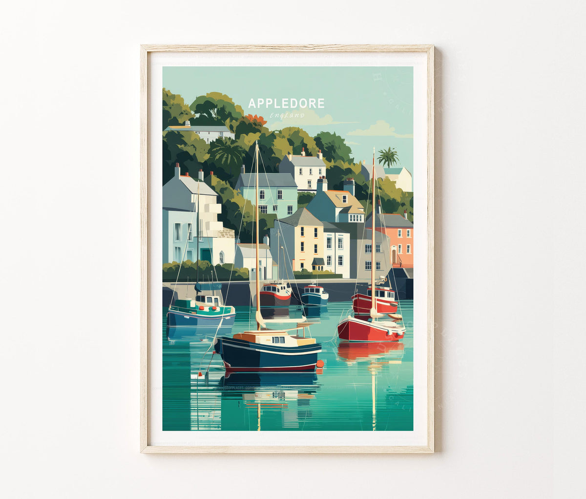 Appledore Travel Poster – United Kingdom Wall Art Print