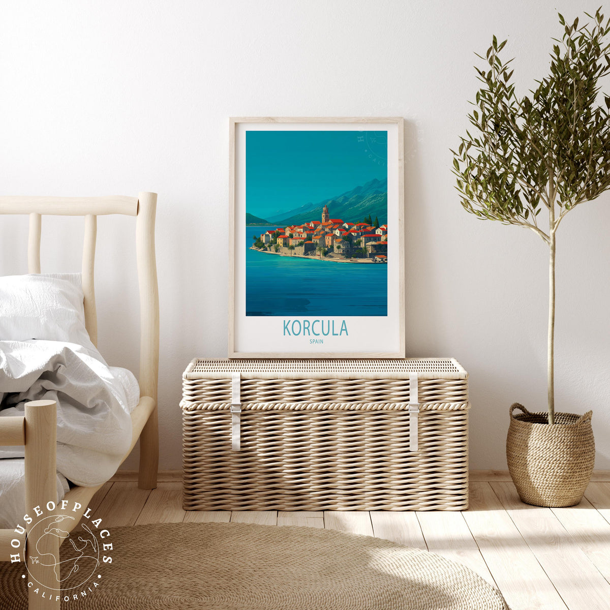 Korcula travel poster – view 3