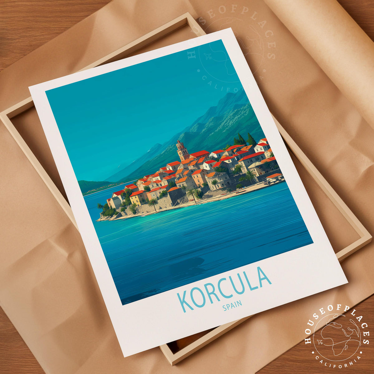Korcula travel poster – view 10