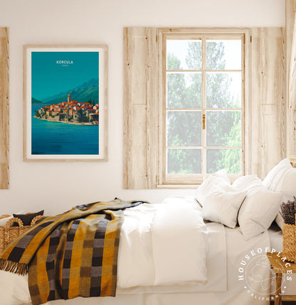 Korcula travel poster – view 7