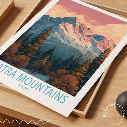 Tatra Mountains Europe travel poster – view 4