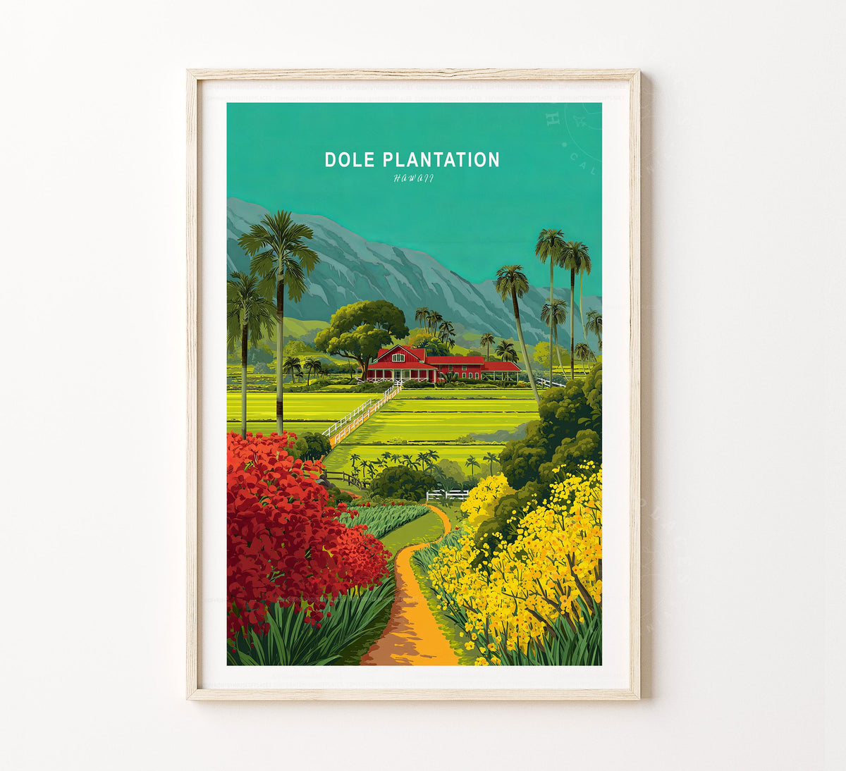 Dole Plantation Travel Poster – Hawaii Wall Art Print
