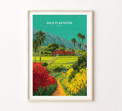 Dole Plantation Travel Poster – Hawaii Wall Art Print