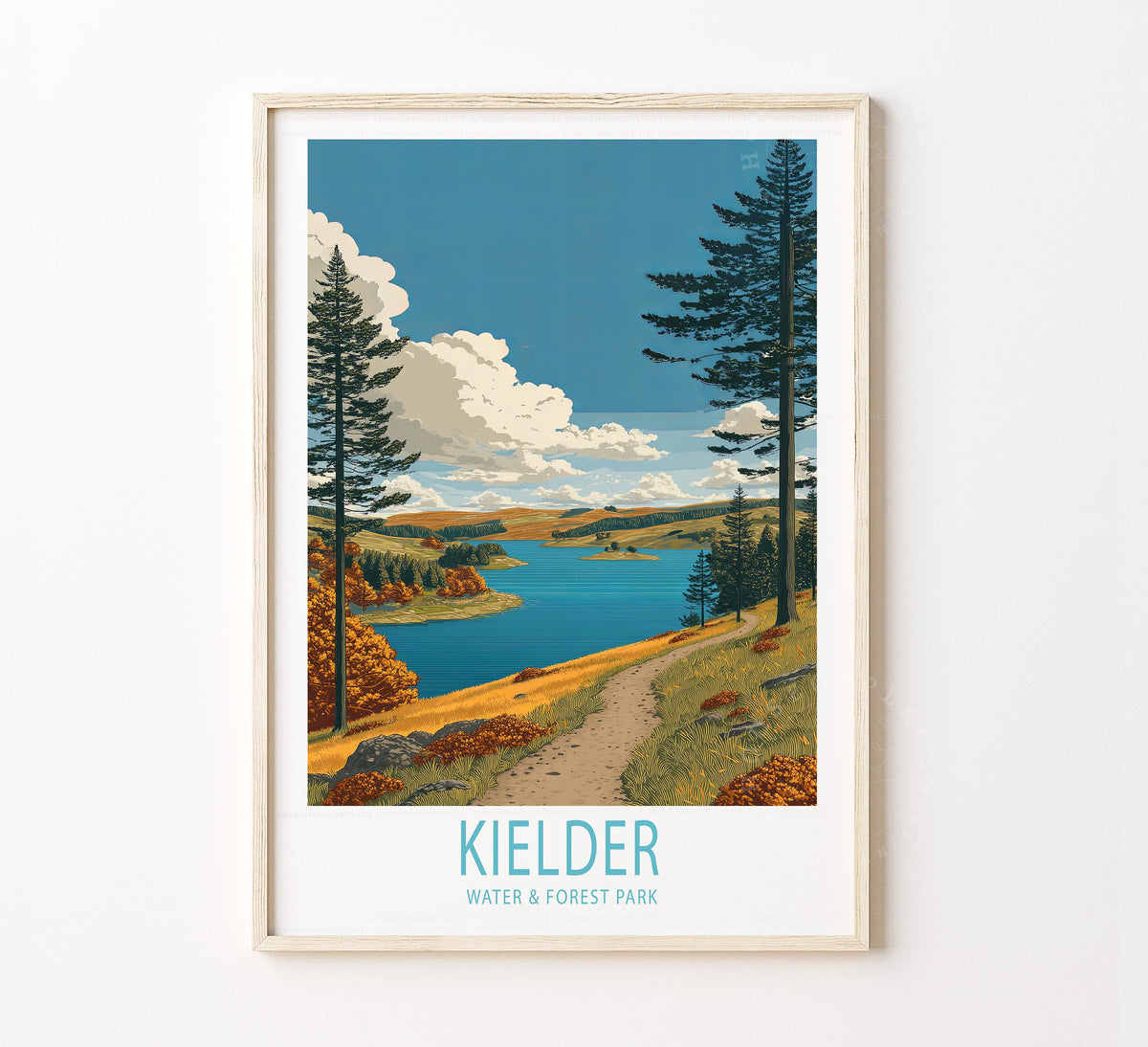 Keilder Water Forest Park Travel Poster – Hawaii Wall Art Print
