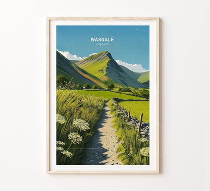 Wasdale Travel Poster – United Kingdom Wall Art Print