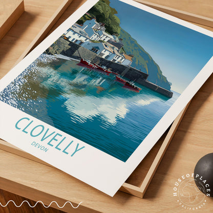 Clovelly travel poster – view 4
