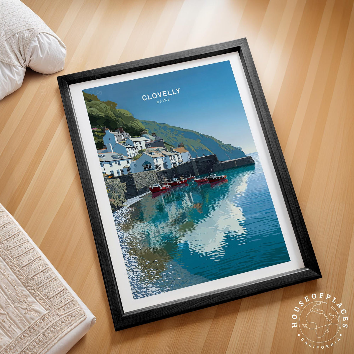Clovelly travel poster – view 2