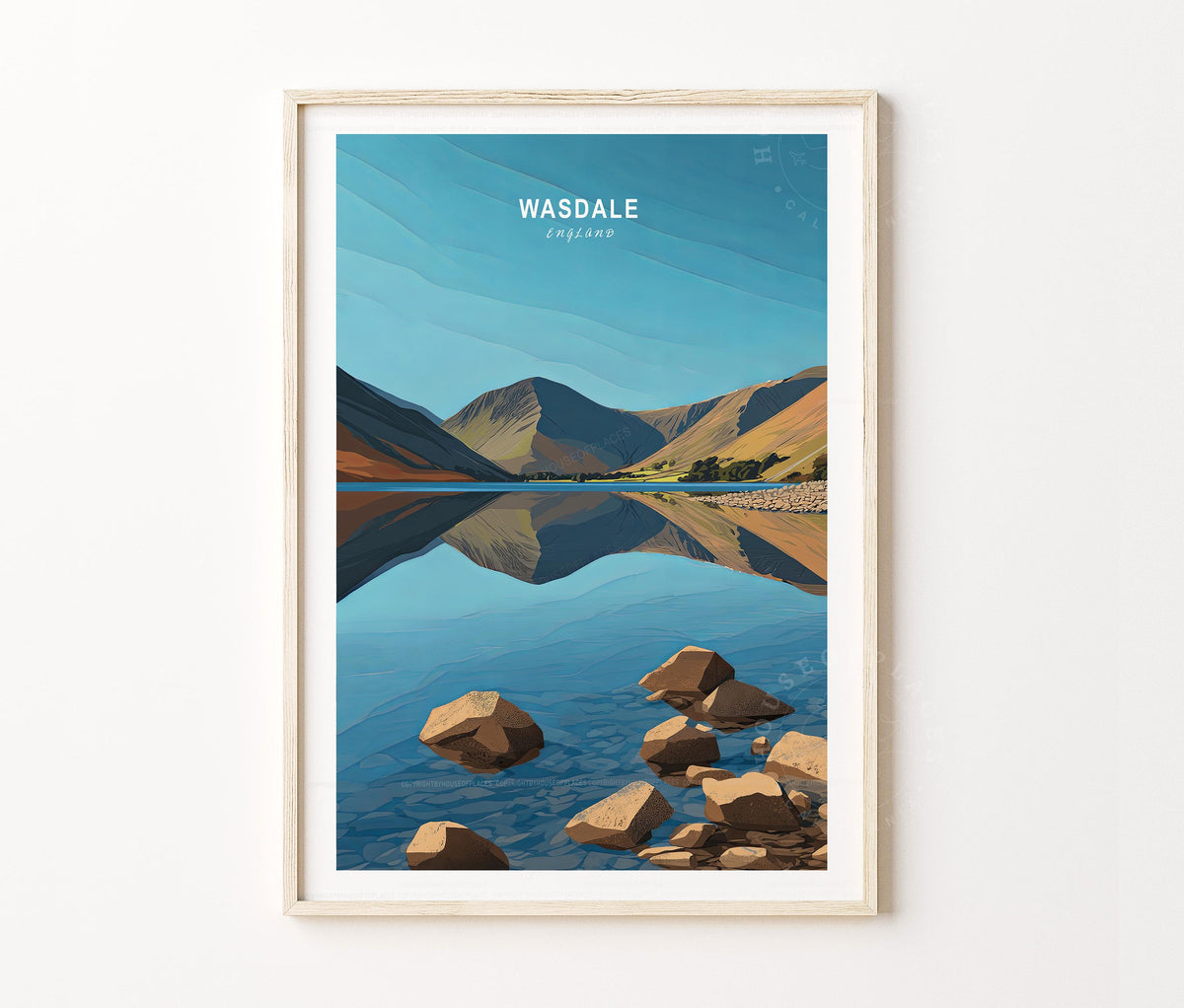 Wasdale Travel Poster – United Kingdom Wall Art Print