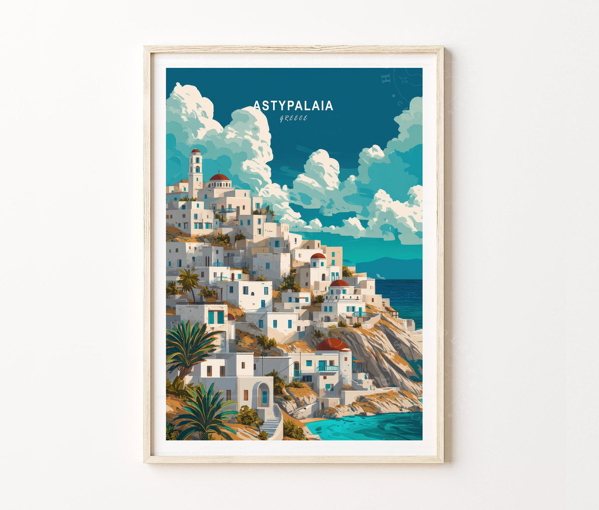 Astypalaia Travel Poster – Astypalea Wall Art Print