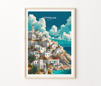 Astypalaia Travel Poster – Astypalea Wall Art Print