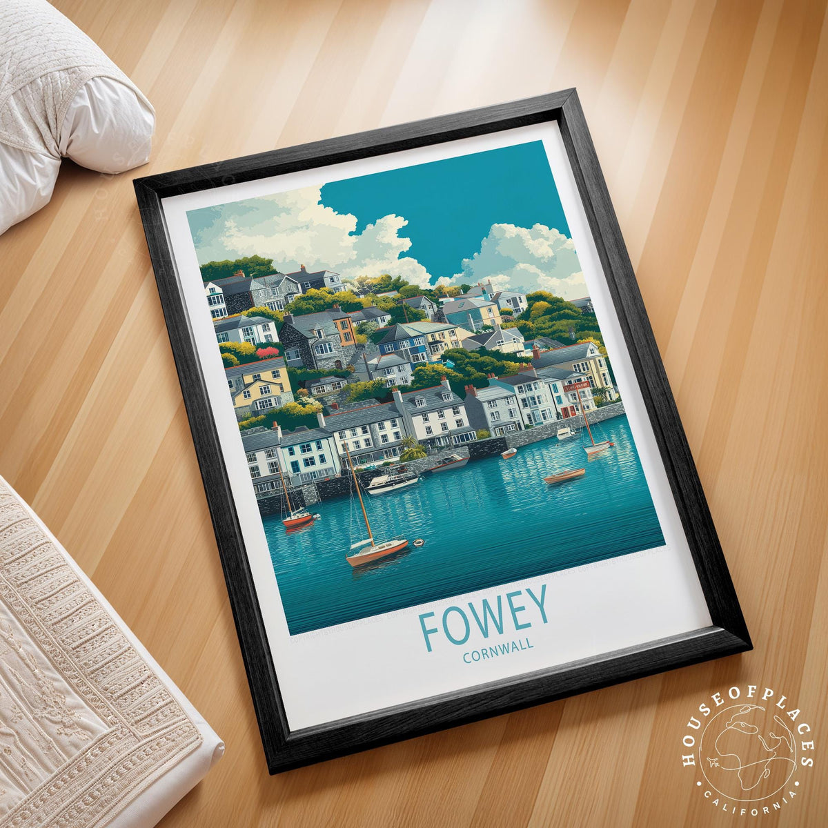 Fowey travel poster – view 2