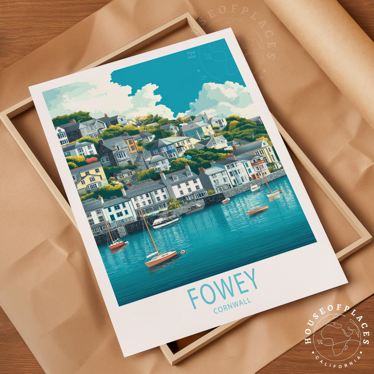 Fowey travel poster – view 4