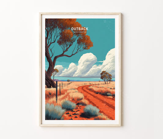 Outback Travel Poster – Australia Wall Art Print