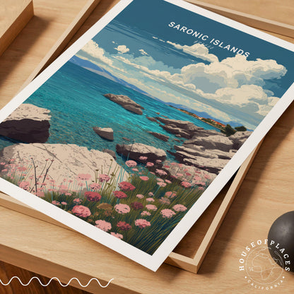 Saronic Islands travel poster – view 7