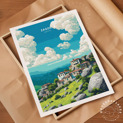 Zagori travel poster – view 4
