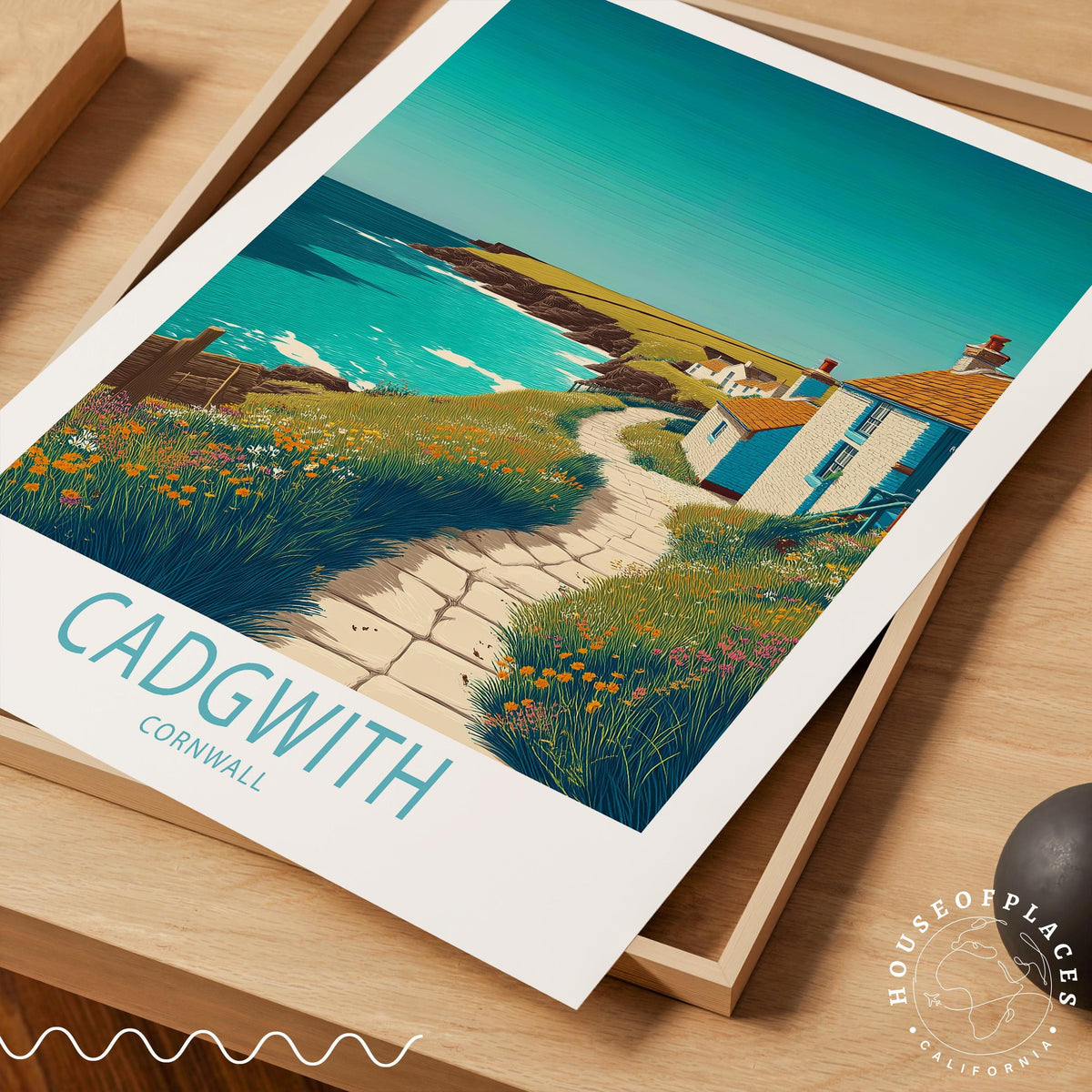 Cadgwith travel poster – view 4