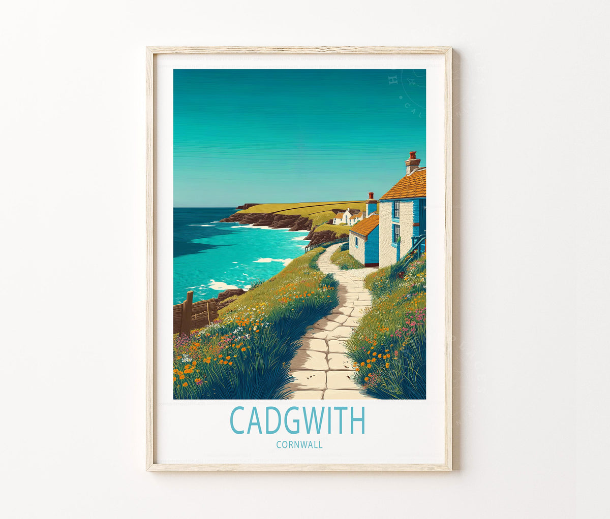 Cadgwith Travel Poster – United Kingdom Wall Art Print