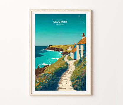 Cadgwith Travel Poster – United Kingdom Wall Art Print