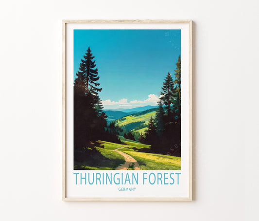 Thuringian Forest Travel Poster – Germany Wall Art Print