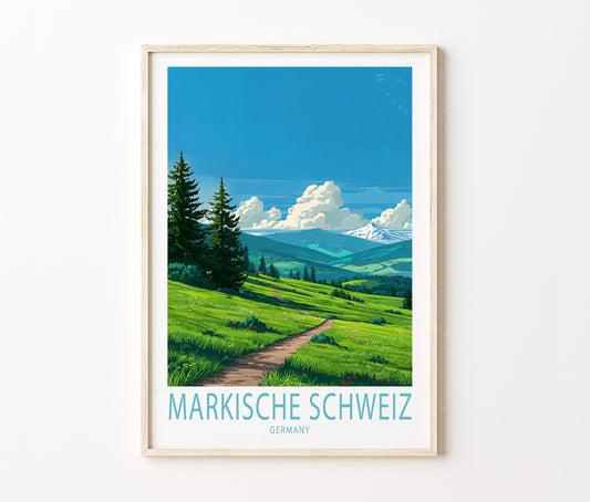 Markische Schweiz Travel Poster – Germany Wall Art Print