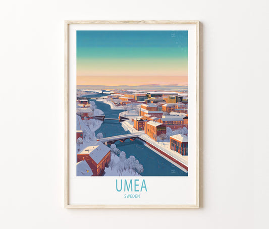Umea Travel Poster – Sweden Wall Art Print