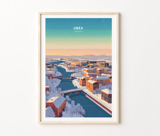 Umea Travel Poster – Sweden Wall Art Print