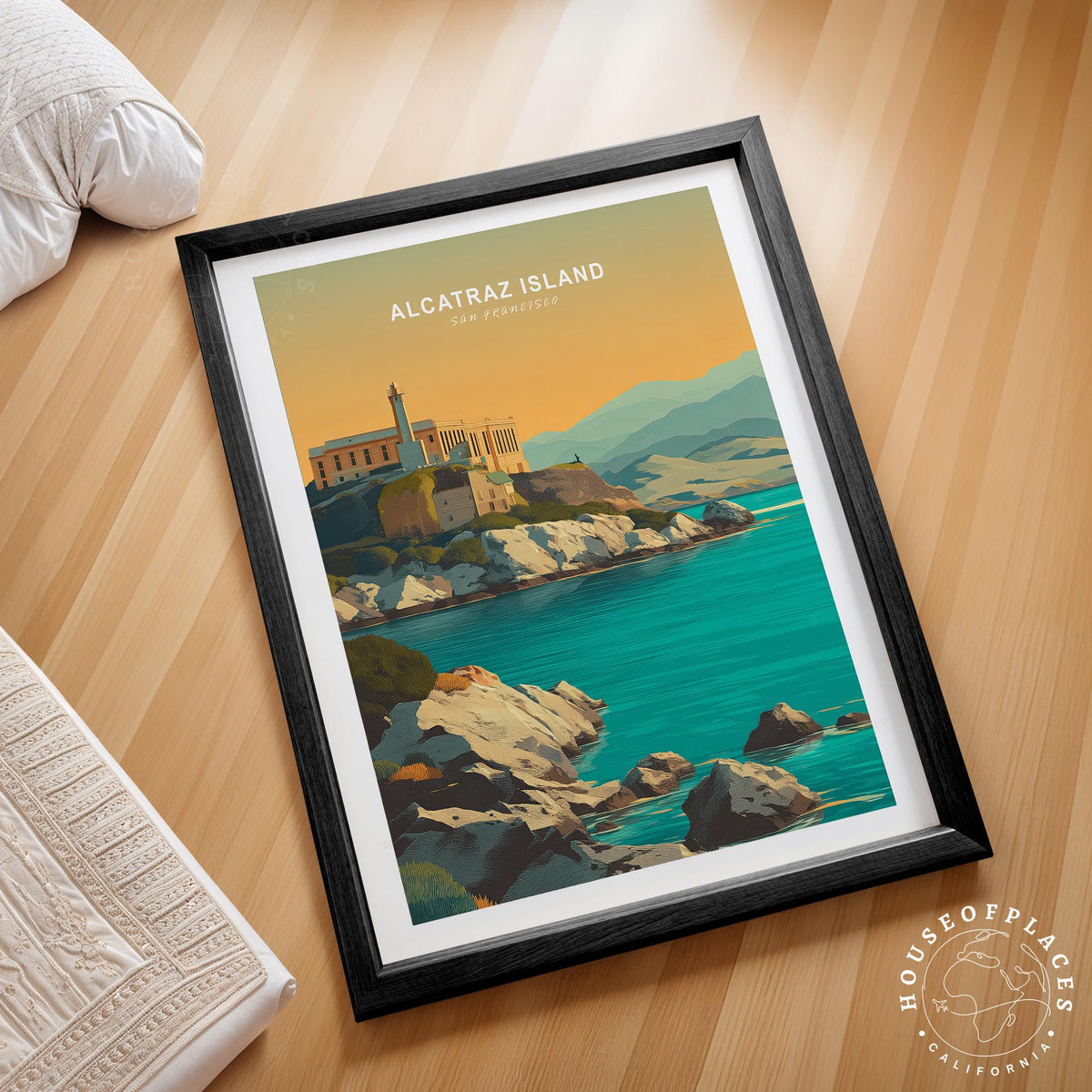 Alcatraz Island San Francisco travel poster – view 2