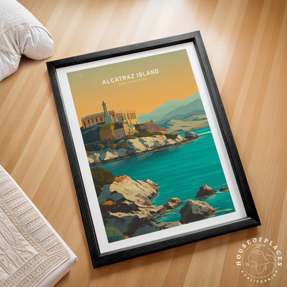Alcatraz Island San Francisco travel poster – view 2