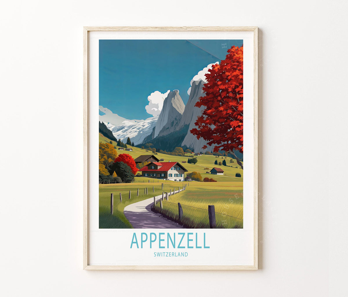 Appenzell Travel Poster – Switzerland Wall Art Print