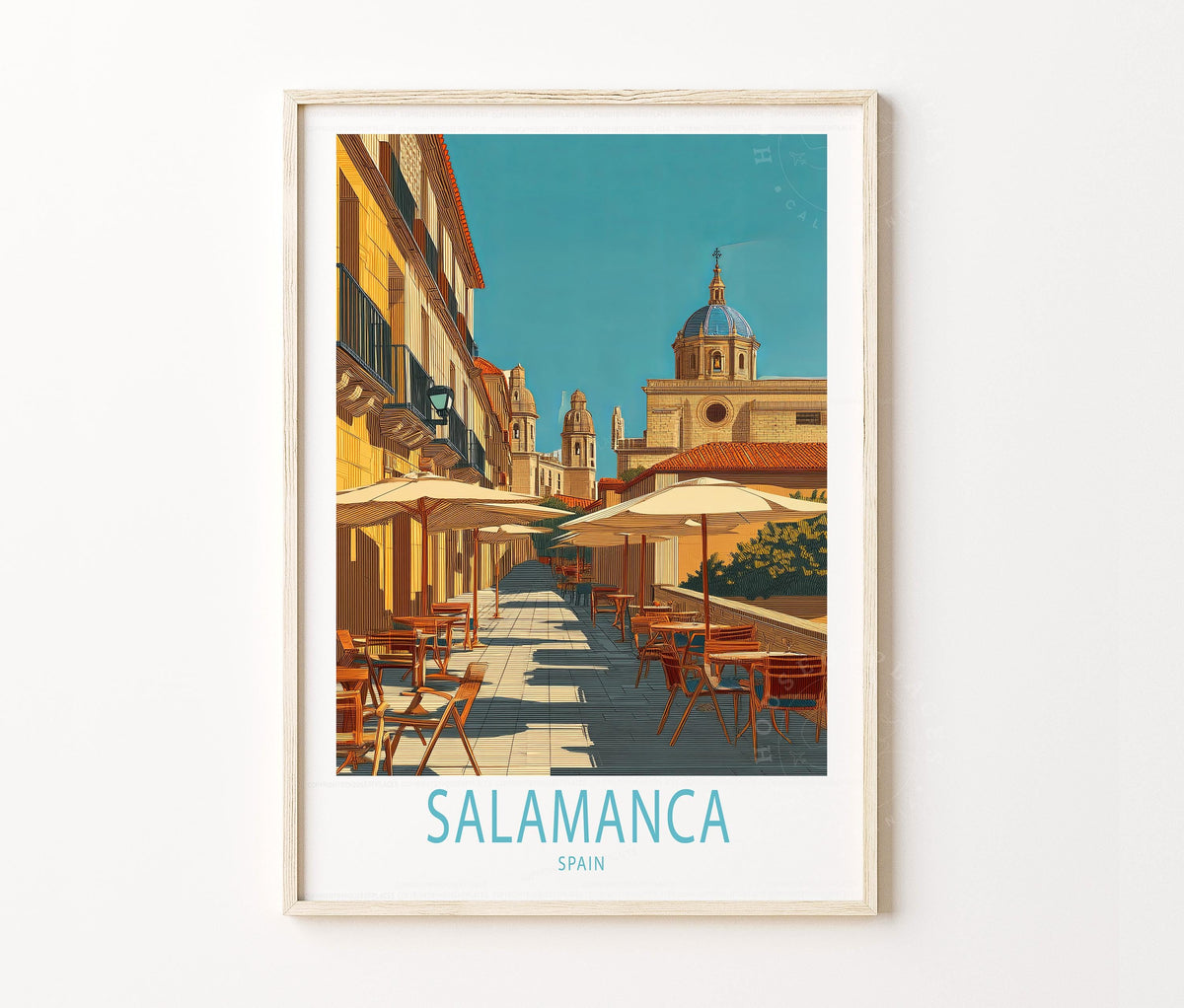 Salamanca Travel Poster – Spain Wall Art Print