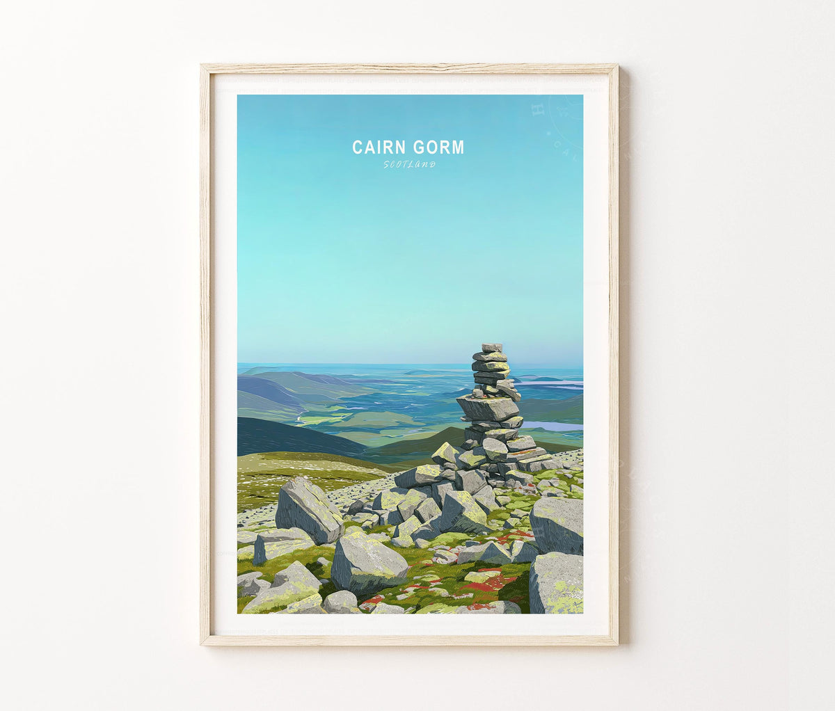 Cairn Gorm Travel Poster – United Kingdom Wall Art Print