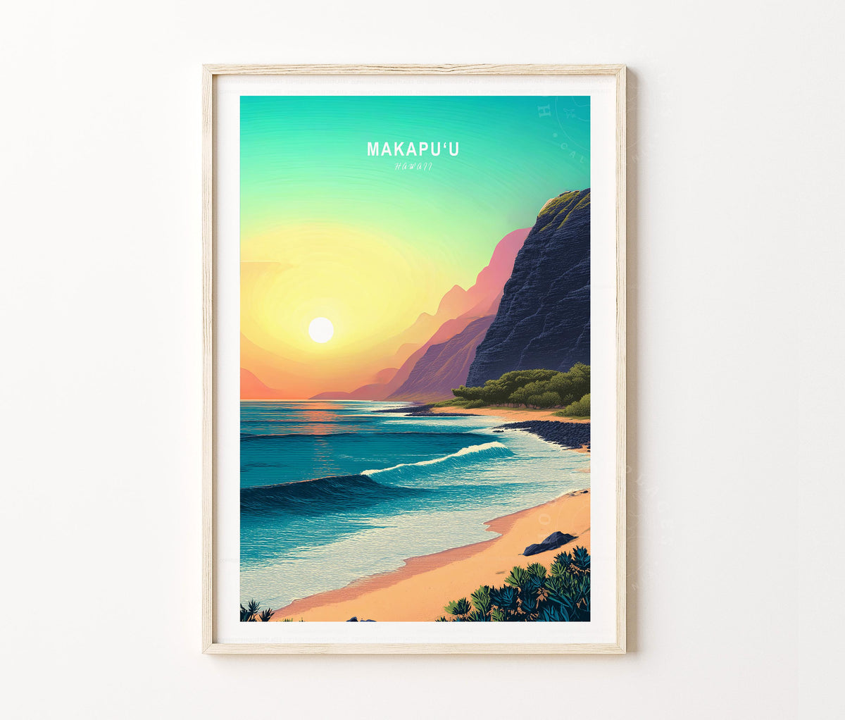 Makapu'u Travel Poster – Hawaii Wall Art Print