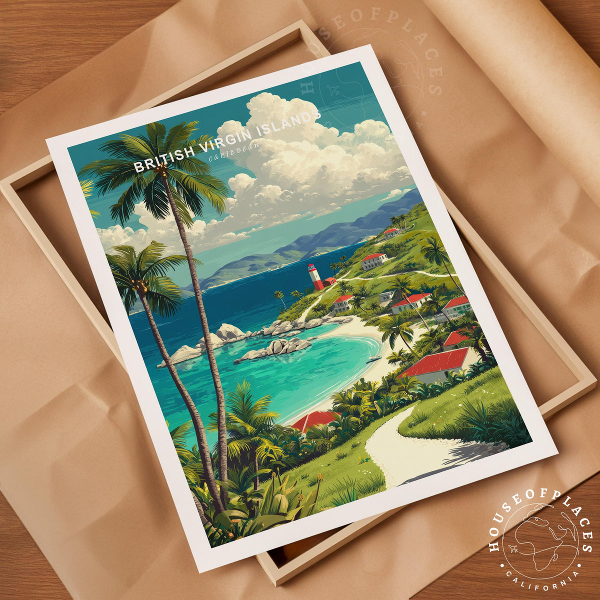 British Virgin Caribbean travel poster – view 4