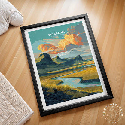 Volcanoes National Park travel poster – view 2