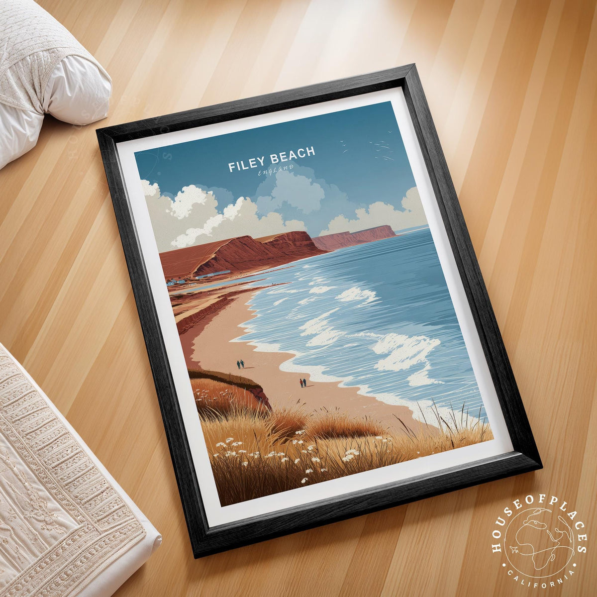 Filey Beach travel poster – view 2