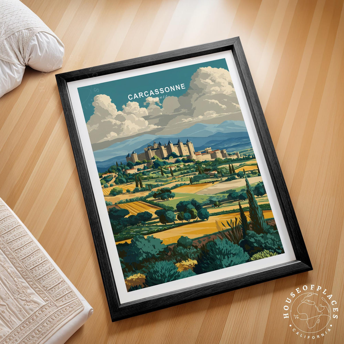 Carcassonne travel poster – view 2