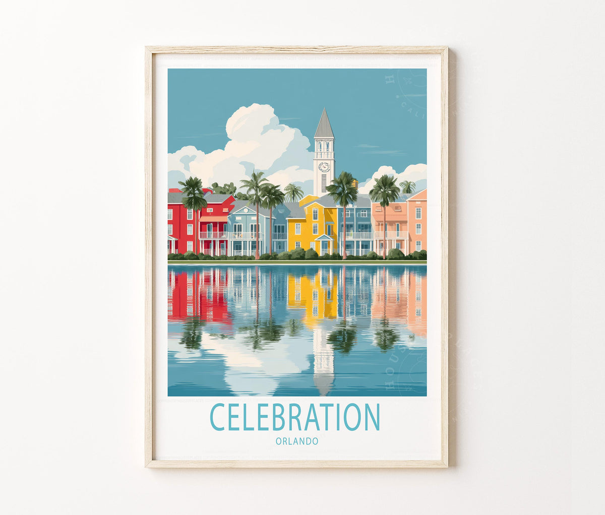 Celebration Travel Poster – Orlando Wall Art Print