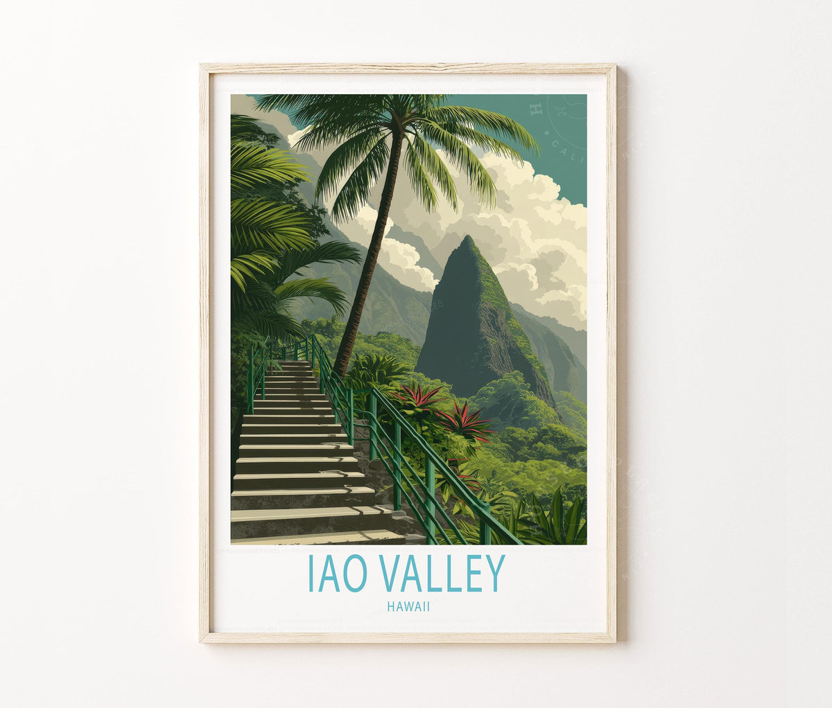 Iao Valley Travel Poster – Maui Wall Art Print