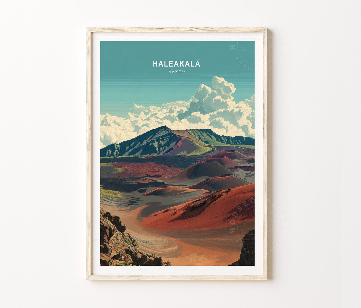 Haleakalā Travel Poster – Hawaii Wall Art Print