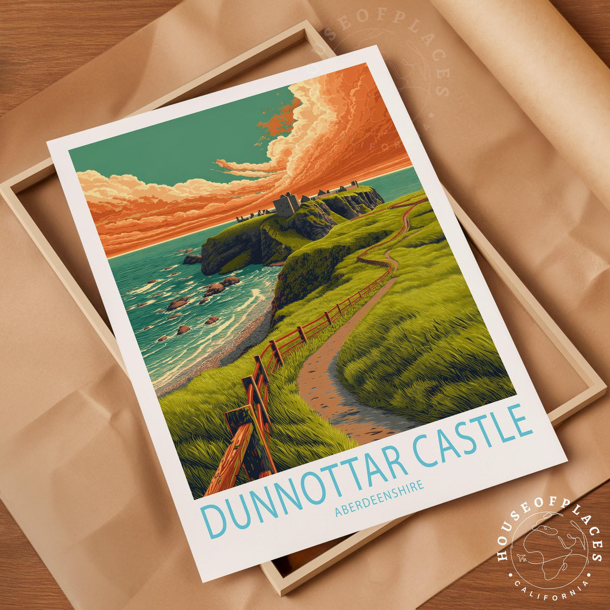 Dunnottar Castle travel poster – view 4