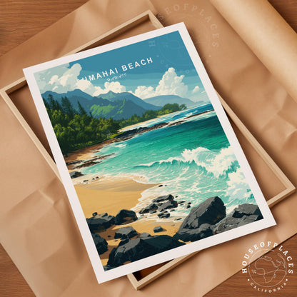 Lumaha'i Beach travel poster – view 4