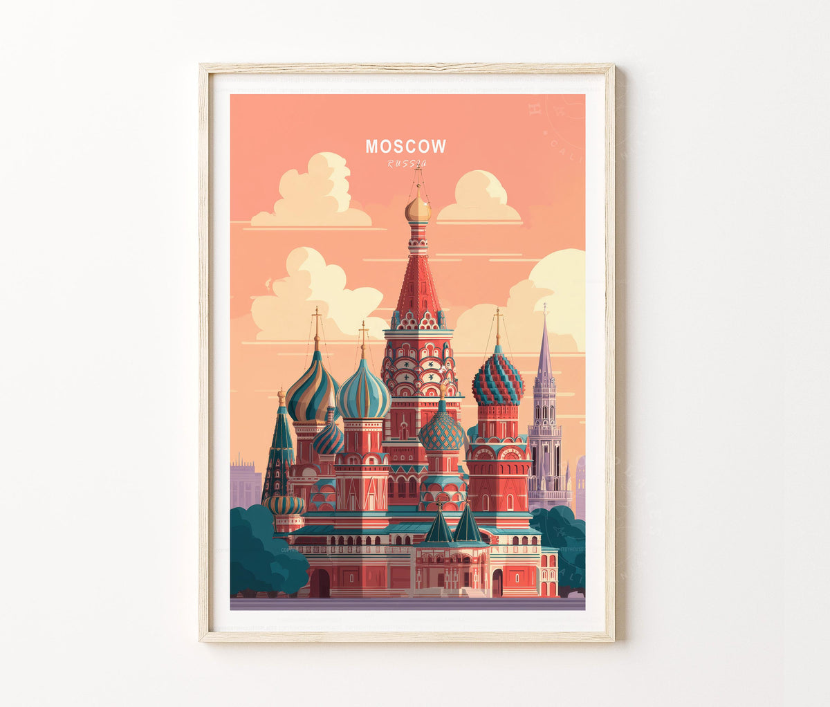 Moscow Travel Poster – Russia Wall Art Print