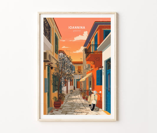 Ioannina Travel Poster – Greece Wall Art Print