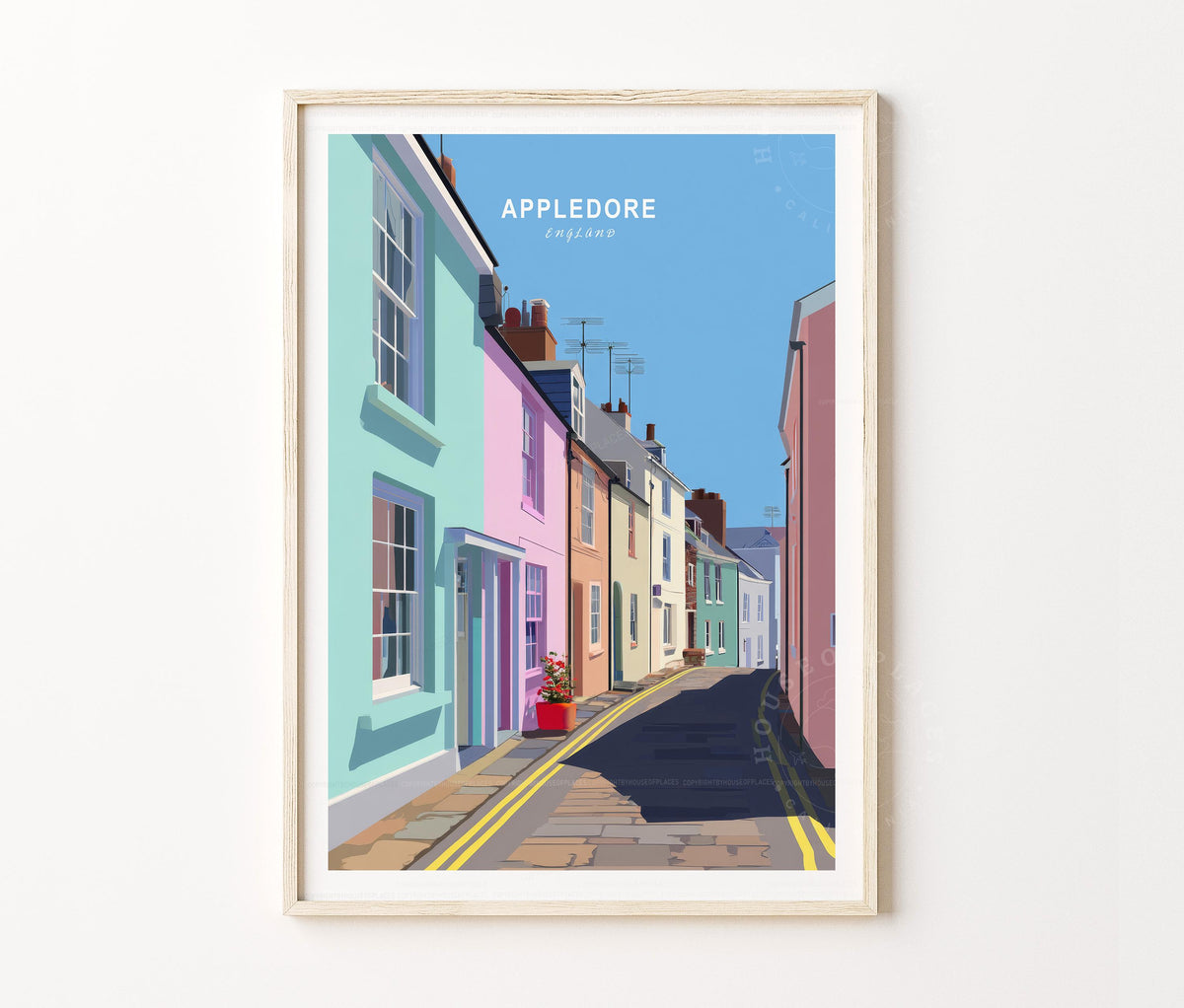 Appledore Travel Poster – United Kingdom Wall Art Print