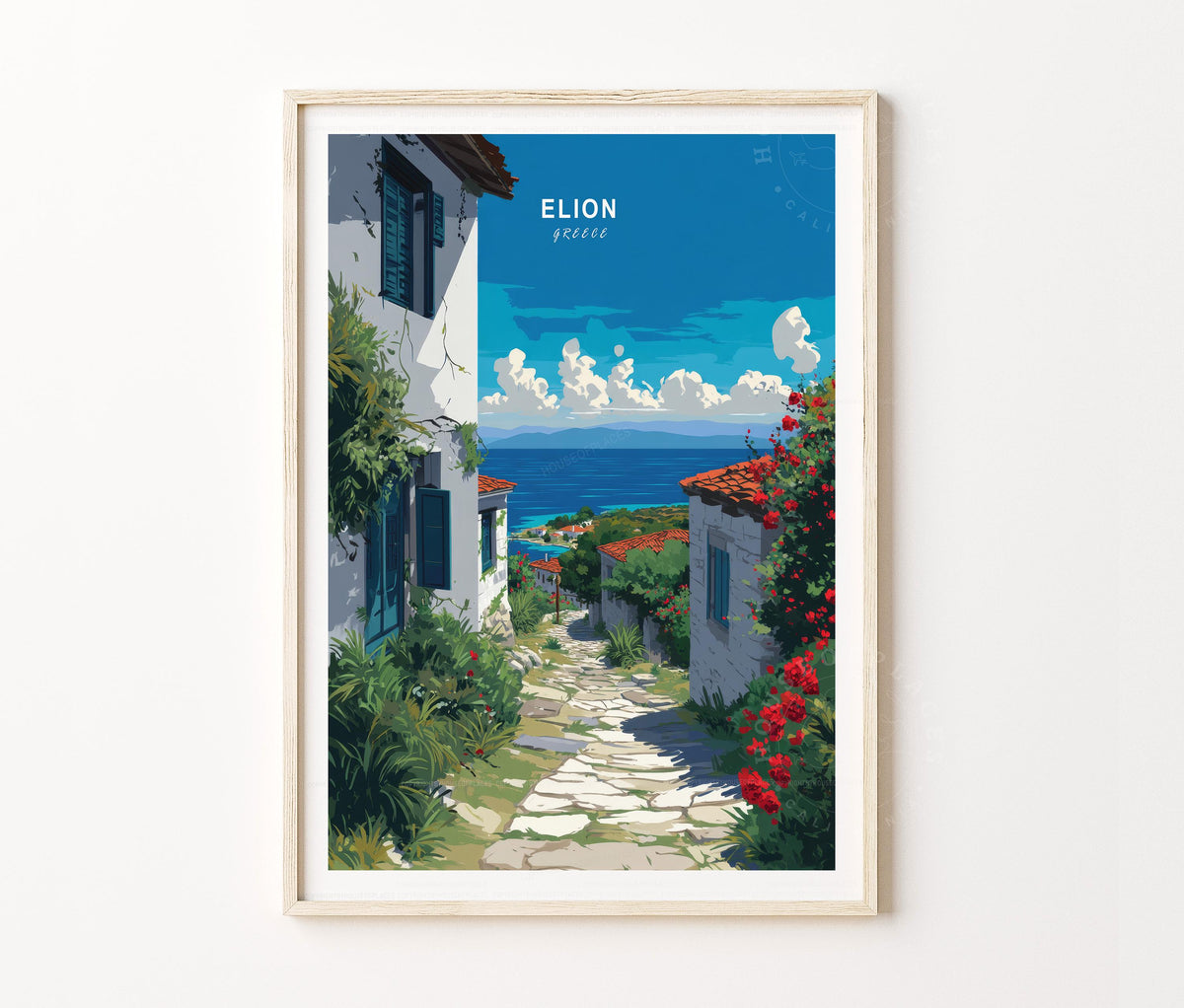 Elion Travel Poster – Greece Wall Art Print