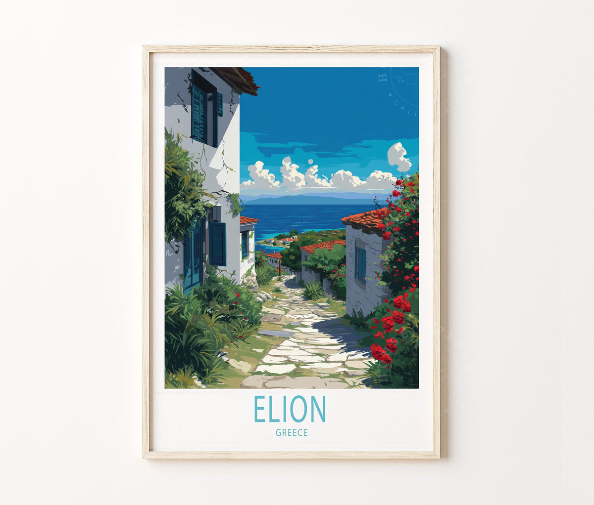 Elion Travel Poster – Greece Wall Art Print