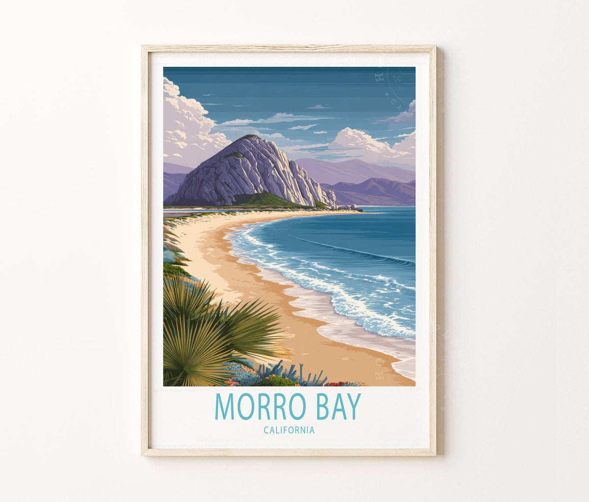 Morro Bay Travel Poster – California Wall Art Print