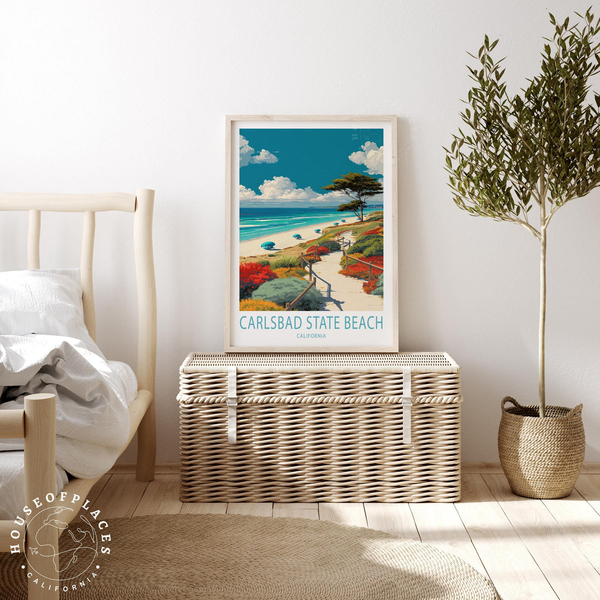 Carlsbad State Beach travel poster – view 3